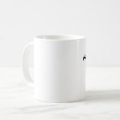 Weißes Mag Kaffeetasse (Vorderseite Links)