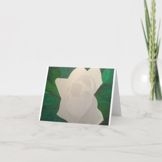 Weißes Magnolie, klein, 4 Zoll x 5,6 Zoll Karte (Vorderseite)