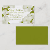 Weißes Magnolienblüten Visitenkarte (Vorne/Hinten)