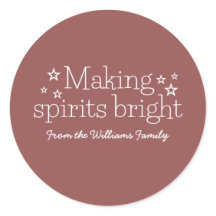 Weißes Making Spirituosen Bright Holiday Stickers