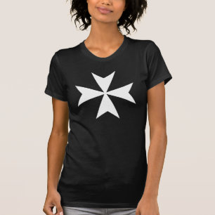 Weißes Malteserkreuz T-Shirt