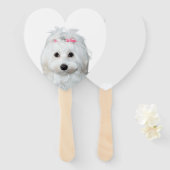 Weißes Maltesisches Süßesiegel Fächer (Vorne und Hinten)