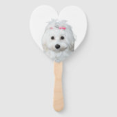 Weißes Maltesisches Süßesiegel Fächer (Vorderseite)