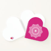 Weißes Mandala auf rosa Hintergrund Notizblock (Innenseite)