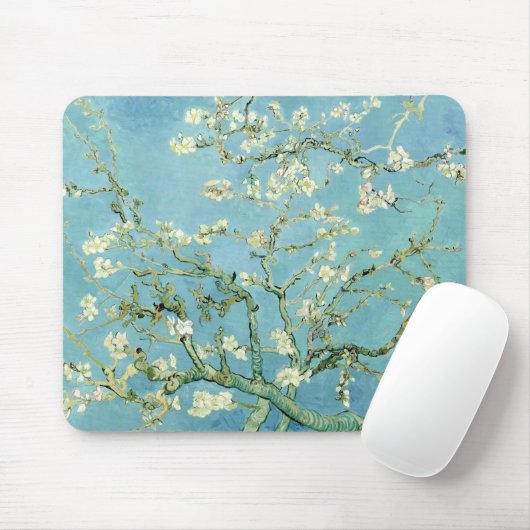 Weißes Mandelblüte von Vincent Van Gogh Mousepad (Mit Mouse)