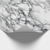 Weißes Marmor-Designpapier Geschenkpapier (Ecke)