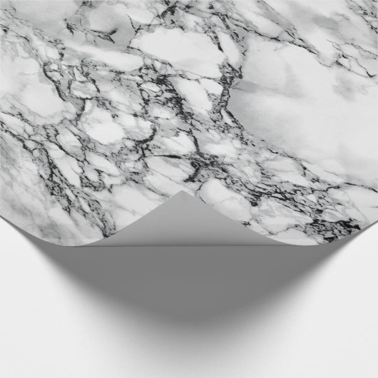 Weißes Marmor-Designpapier Geschenkpapier (Ecke)