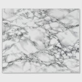 Weißes Marmor-Designpapier Geschenkpapier (Flach)