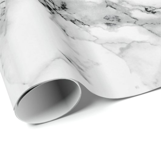 Weißes Marmor-Designpapier Geschenkpapier (Rolleneckpunkt)