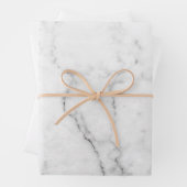 Weißes Marmor-Geschenkblätter Geschenkpapier Set (Beispiel)