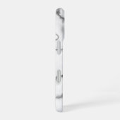 Weißes Marmordesign - iPhone 16 Hülle (Rechte Seite)