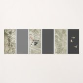 Weißes Marmorgewebe und Schwarz-Pastellfarbe Custo Yogamatte (Vorderseite (Horizontal))