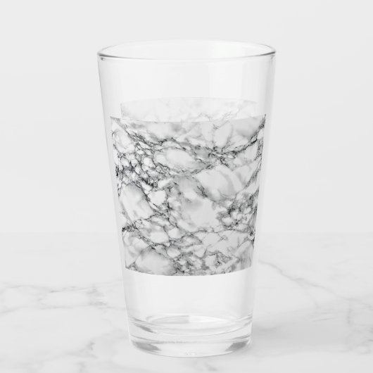 Weißes Marmorglas Glas (Rückseite)