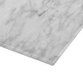 Weißes Marmorglas Schneidebrett (Ecke)