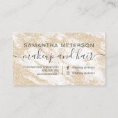 Weißes Marmorierungberufliches des modernen Terminkarte (Rückseite)