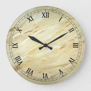Weißes MarmorImitat-EndeWallclock römische Ziffer Große Wanduhr