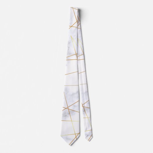 weißes MarmorImitatgold des eleganten Kükens Krawatte (Vorderseite)