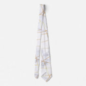 weißes MarmorImitatgold des eleganten Kükens Krawatte (Rückseite)