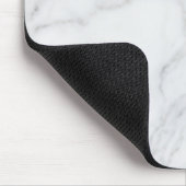 Weißes Marmormuster Boho Chic Mousepad (Ecke)
