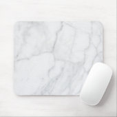 Weißes Marmormuster Boho Chic Mousepad (Mit Mouse)