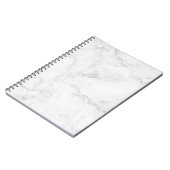 Weißes MarmorNotebook Notizblock (Linke Seite)