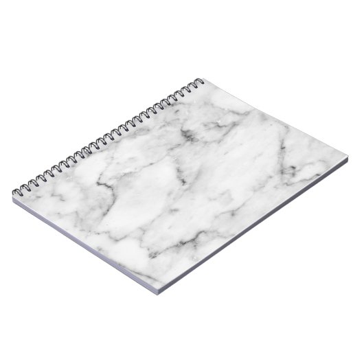 Weißes MarmorNotebook Notizblock (Linke Seite)