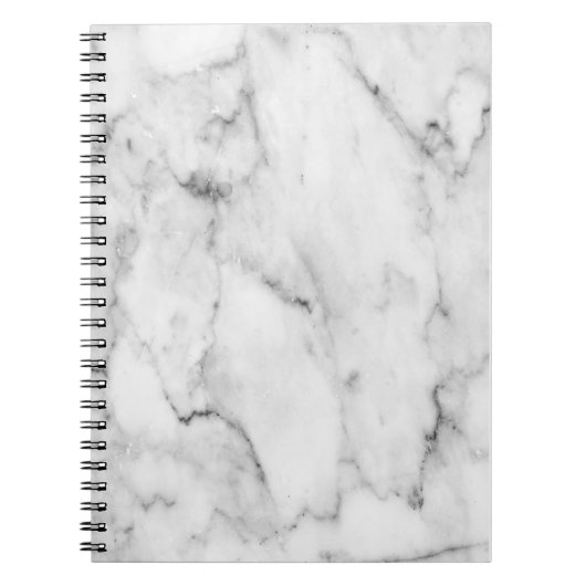 Weißes MarmorNotebook Notizblock (Vorderseite)