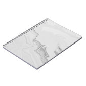 Weißes MarmorNotebook Notizblock (Linke Seite)