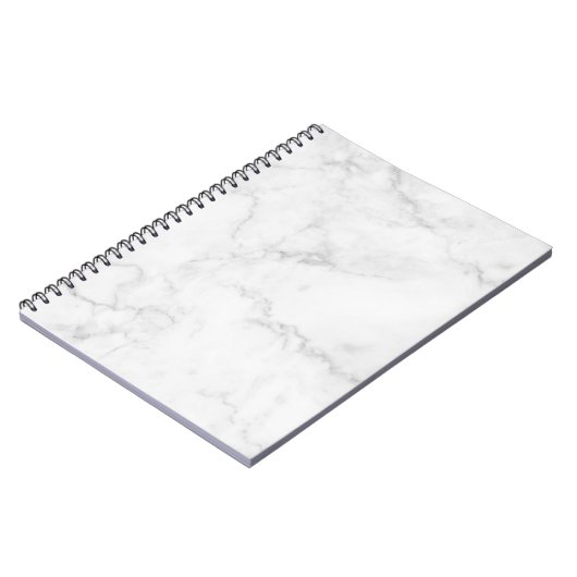 Weißes MarmorNotebook Notizblock (Linke Seite)