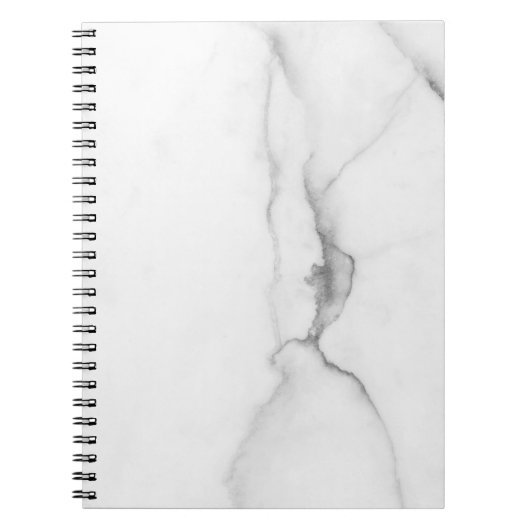Weißes MarmorNotebook Notizblock (Vorderseite)