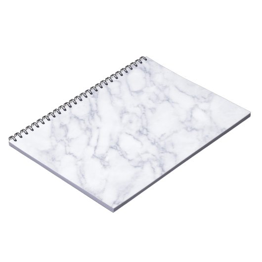 Weißes MarmorNotebook Notizblock (Linke Seite)