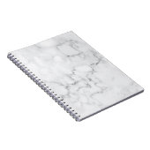 Weißes MarmorNotebook Notizblock (Rechte Seite)