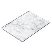 Weißes MarmorNotebook Notizblock (Linke Seite)