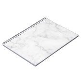 Weißes MarmorNotebook Notizblock (Linke Seite)