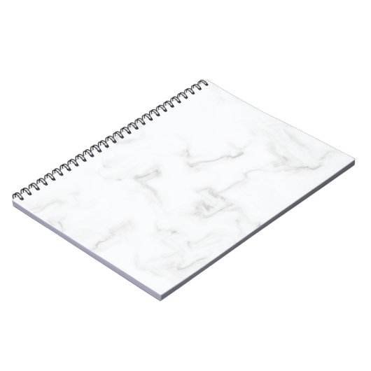 Weißes MarmorNotebook Notizblock (Linke Seite)