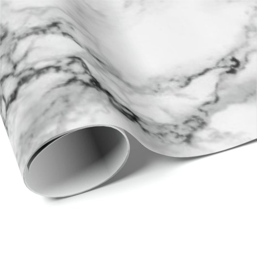 Weißes Marmorpapier Geschenkpapier (Rolleneckpunkt)