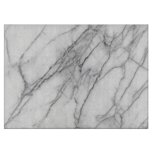 Weißes Marmorplatine Schneidebrett (Vorderseite)