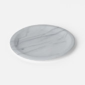Weißes Marmorplatten Pappteller (Schrägansicht)
