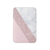 weißes Marmorrosa des eleganten girly Badematte (Vorderseite Vertikal)