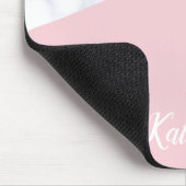 Weißes Marmorrosa des eleganten girly Mousepad (Ecke)
