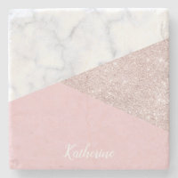 Weißes Marmorrosa des eleganten girly