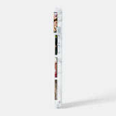 Weißes Marmorstein-Muster iPhone 15 Hülle (Linke Seite)