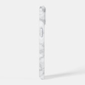 Weißes Marmorstein-Muster iPhone 15 Hülle (Rechte Seite)