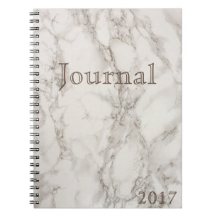 Weißes Marmorzeitschriften-Datums-Notizbuch Notizblock