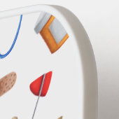 Weißes medizinisches Muster Pickleball Schläger (Linke Seite)