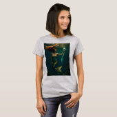 Weißes Meerjungfrau-Kurzschläfchen-T - Shirt-Girls T-Shirt (Vorne ganz)