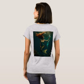 Weißes Meerjungfrau-Kurzschläfchen-T - Shirt-Girls T-Shirt (Schwarz voll)