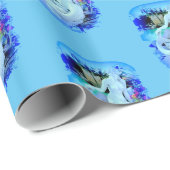 Weißes Meerjungfrau Sitzen Thunder_Cove Geschenkpapier (Rolleneckpunkt)