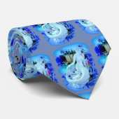Weißes Meerjungfrau Sitzen Thunder_Cove Krawatte (Gerollt)