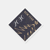 Weißes Meerjunggold Neujahr Party 2018 Serviette (Ecke)